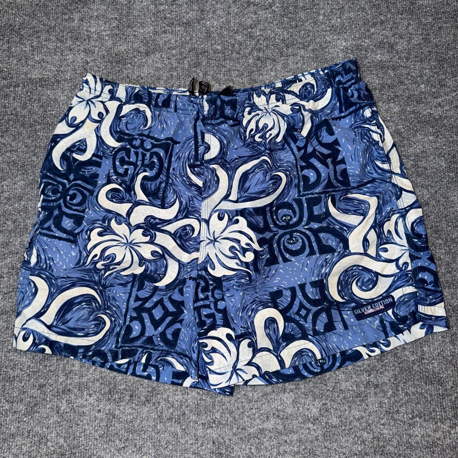Quiksilver Quiksilver Silver Edition Swim Trunks Surf Lined Mens LG Size US 34 / EU 50 - 1 Thumbnail