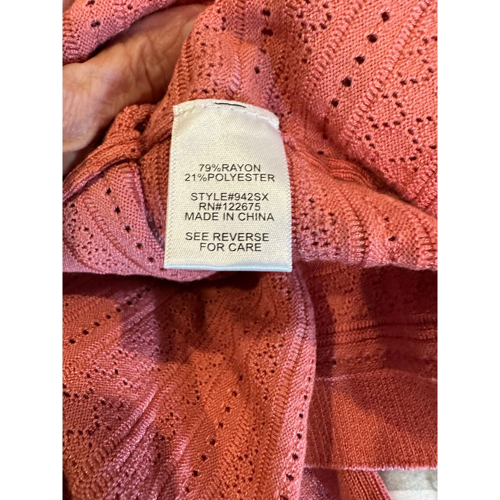 Other Lety & Me Gabby Pointelle Detailed Cardigan - Coral - size S Size S / US 4 / IT 40 - 10 Thumbnail