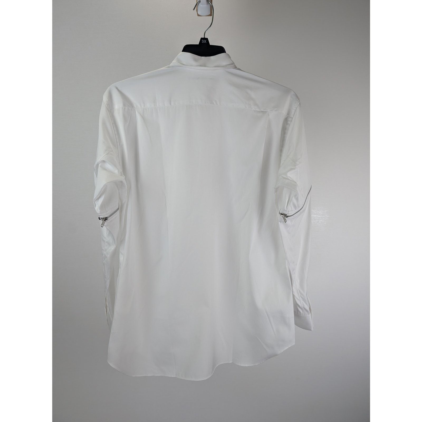 Comme des Garcons o1rshd1 Zip Sleeve Detail White Button Up Shirt in White Size US L / EU 52-54 / 3 - 9 Thumbnail