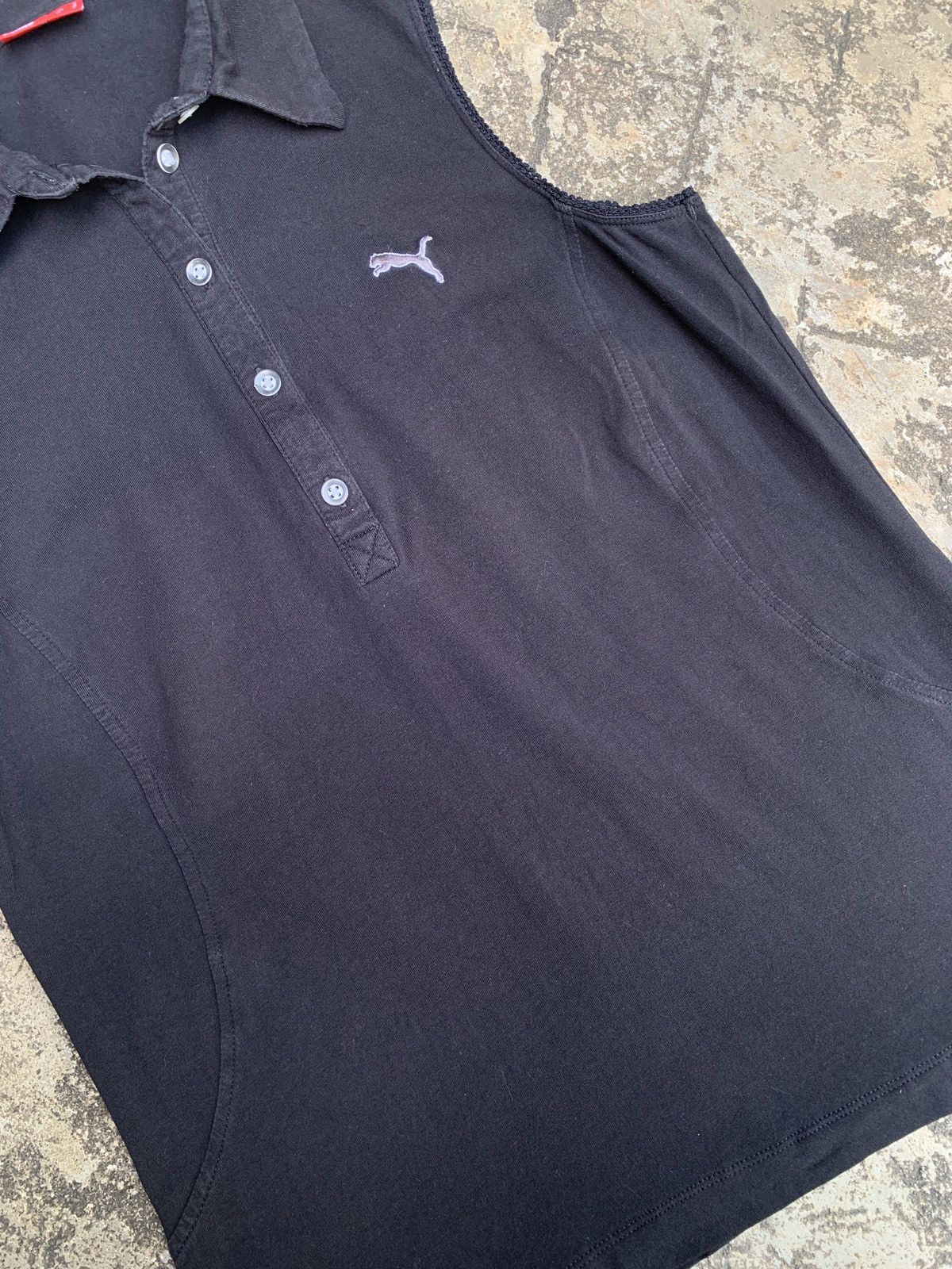 Puma × Vintage y2k Puma Germany Sportstyle Trim Sleeveless Cotton Polo Top Size M / US 6-8 / IT 42-44 - 8 Thumbnail