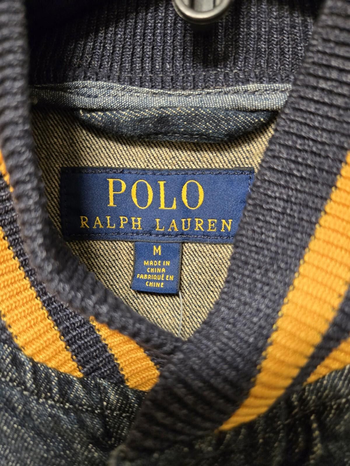 Polo Ralph Lauren Polo Ralph Lauren Denim Letterman Baseball Varsity Jacket M Size US M / EU 48-50 / 2 - 2 Thumbnail