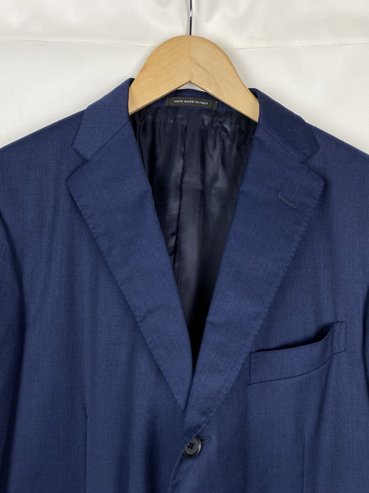 Caruso Caruso Superfine 120’s men’s wool blazer jacket sport coat Size 44R - 8 Thumbnail