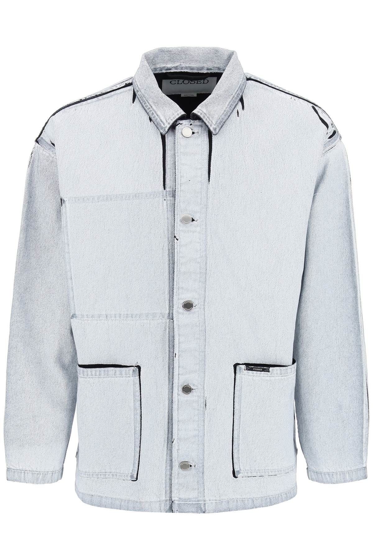 image of Closed O1S22I1N1223 Reversible Jacket In Black White, Men's (Size Small)