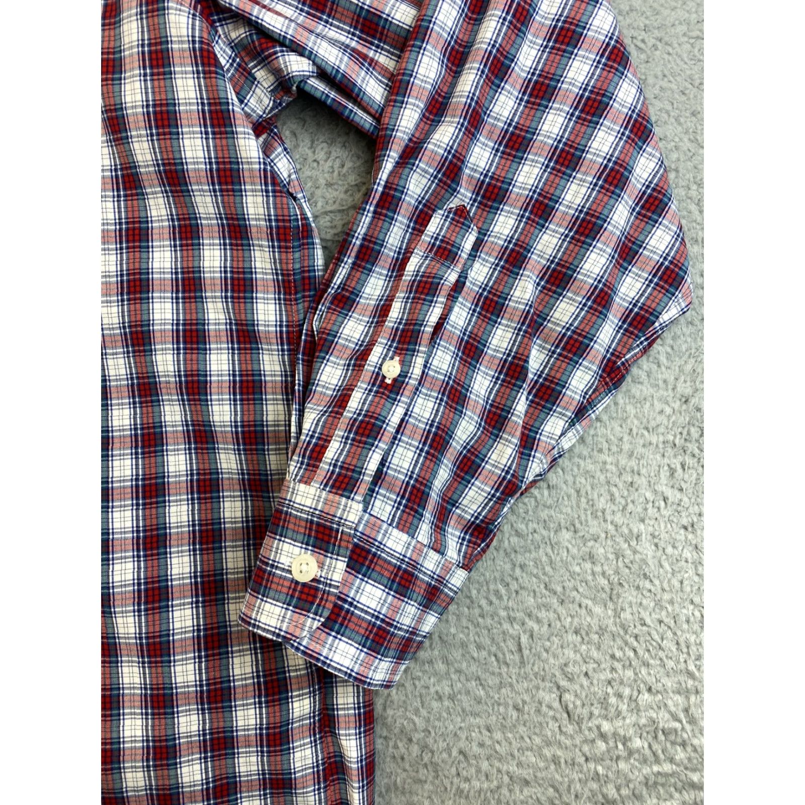 Vineyard Vines VINEYARD VINES Classic Fit Plaid Button-Up Shirt XL Burgundy Gingham Mens Size US XL / EU 56 / 4 - 3 Thumbnail