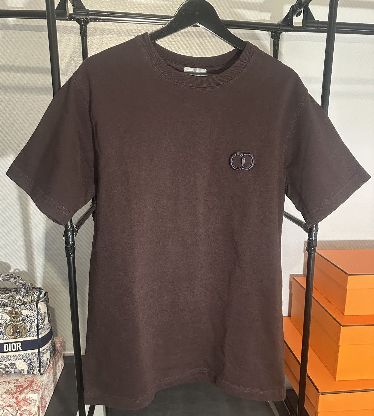 Dior Dior CD Icon Embroidered Logo T-Shirt Brown Size M Size US M / EU 48-50 / 2 - 4 Thumbnail