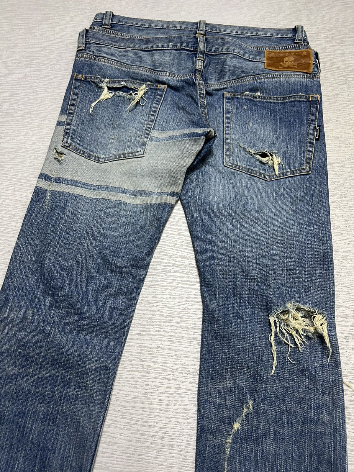 Mastermind World Mastermind World - Double Waist Crash Skinny Denim Jeans Size US 30 / EU 46 - 13 Thumbnail