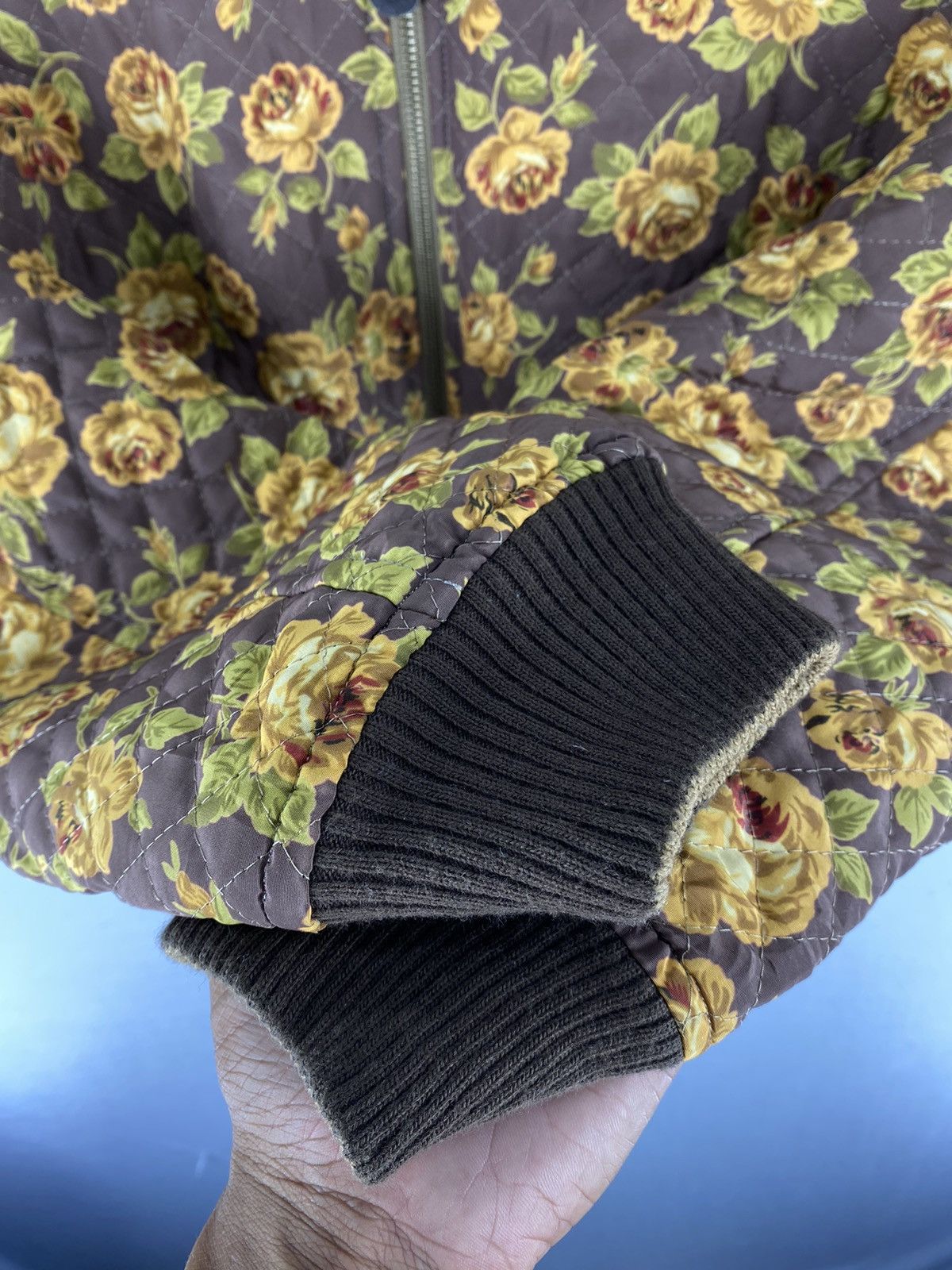 Designer Vintage Floral Bomber Reversible Quilted Jacket By Cabin Size US S / EU 44-46 / 1 - 10 Thumbnail