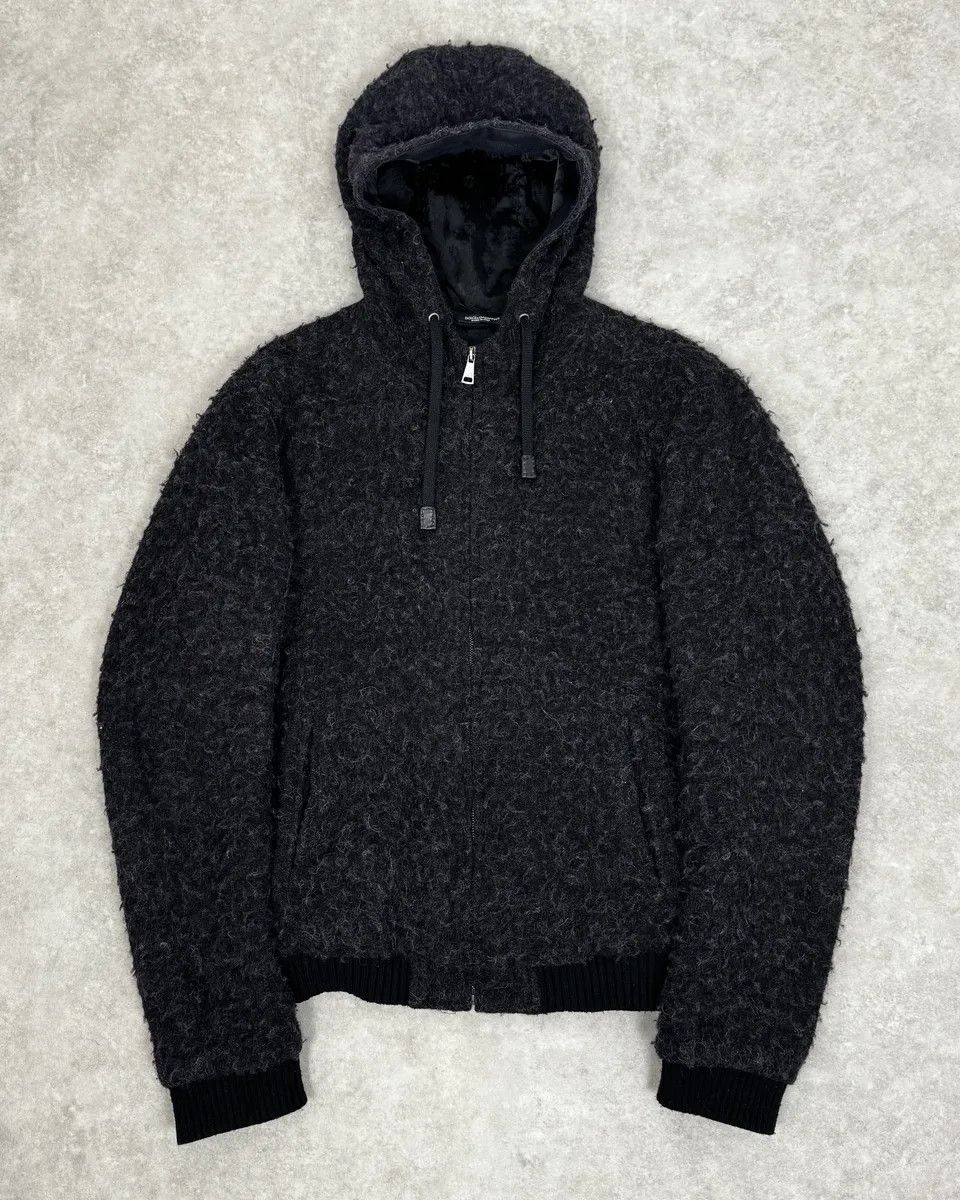 Dolce & Gabbana 2010s Dolce & Gabbana Grey Spiky Wool Zip-Up Jacket Size US M / EU 48-50 / 2 - 1 Thumbnail