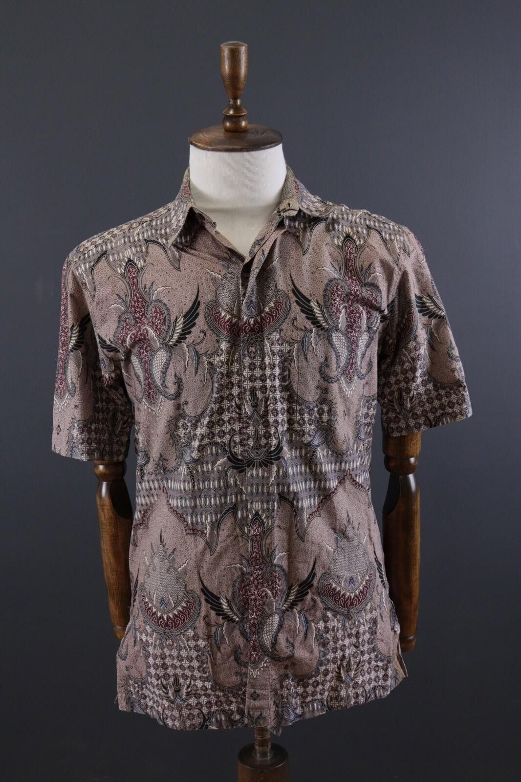 Designer Batik Keris Multicolour Luxury Pattern Down Shirt Size 38 15 Size US M / EU 48-50 / 2 - 1 Thumbnail