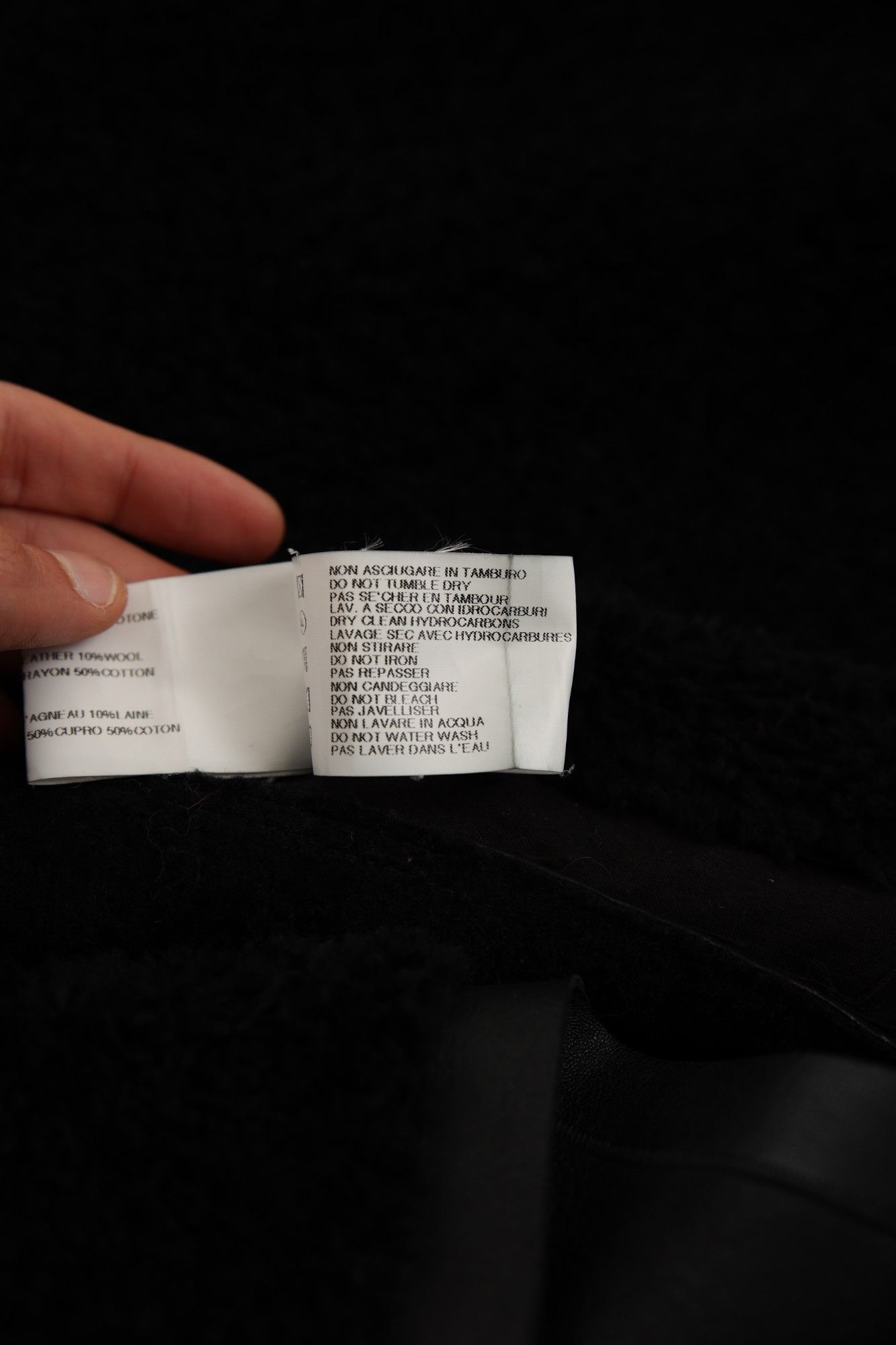 Rick Owens F/W 2009 "CRUST" Black Leather Asymmetric Coat Size M / US 6-8 / IT 42-44 - 16 Thumbnail