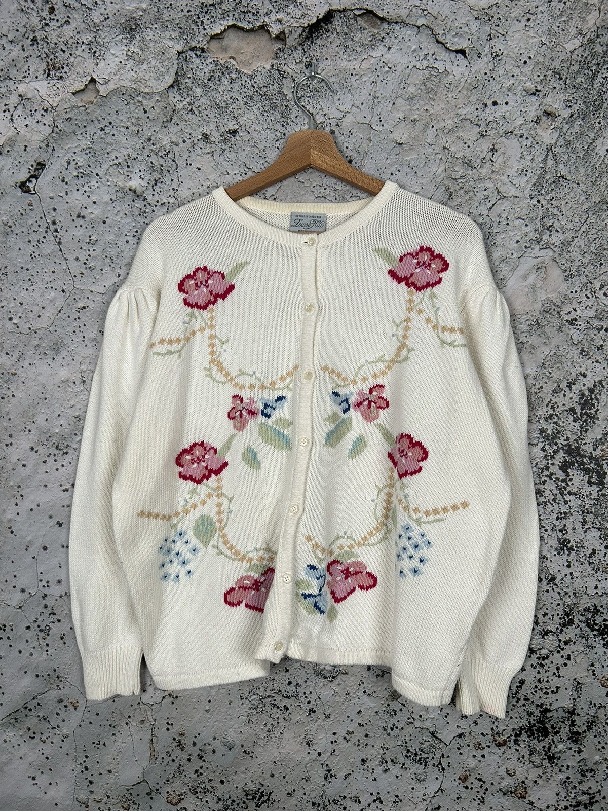 Vintage Vintage Knitted Sweater Cardigan Avantgarde 90s Grunge Size US L / EU 52-54 / 3 - 1 Thumbnail