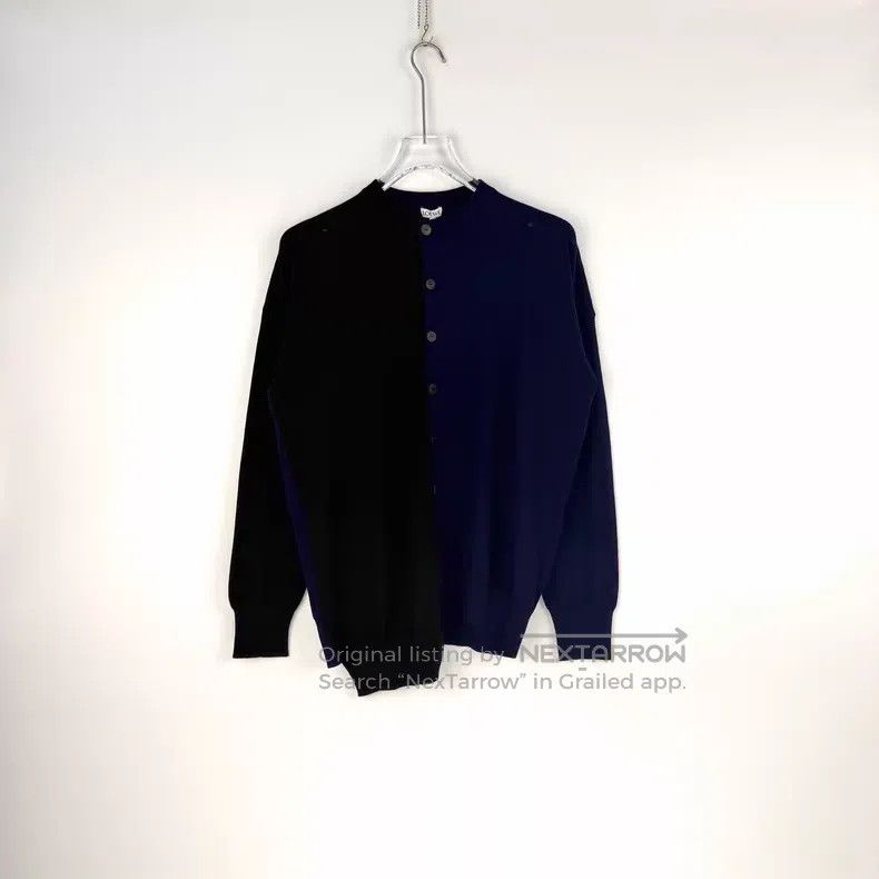 Loewe Loewe Black and blue embroidered logo irregular hem wool c Size XS / US 0-2 / IT 36-38 - 3 Thumbnail