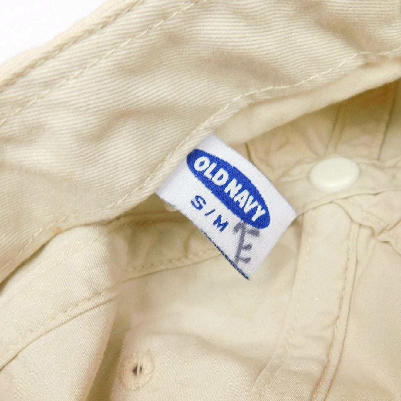 Old Navy Y2K Old Navy Dad Hat Cream Red Blue Oval Logo Strapback Cap Size ONE SIZE - 7 Thumbnail