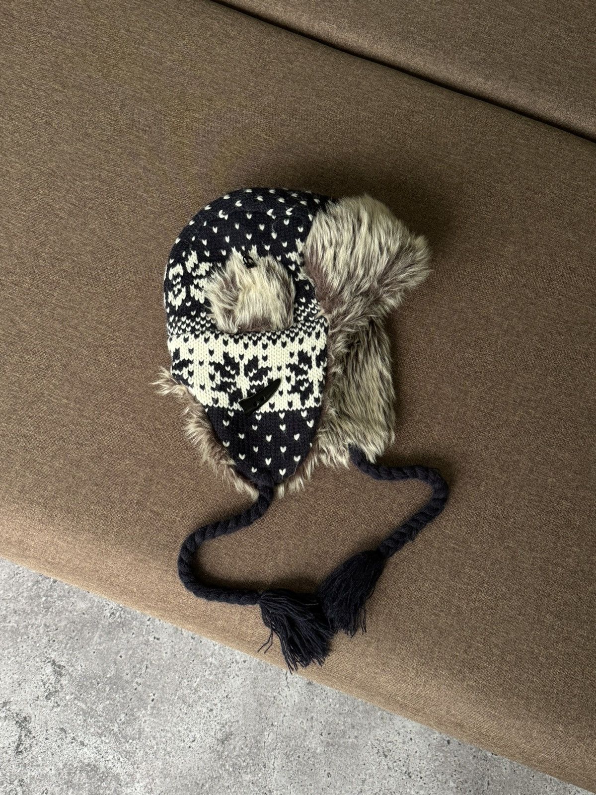 Japanese Brand × Vintage Vintage winter Y2K fuzzy fur ushanka hat punk Japanese Size ONE SIZE - 1 Thumbnail