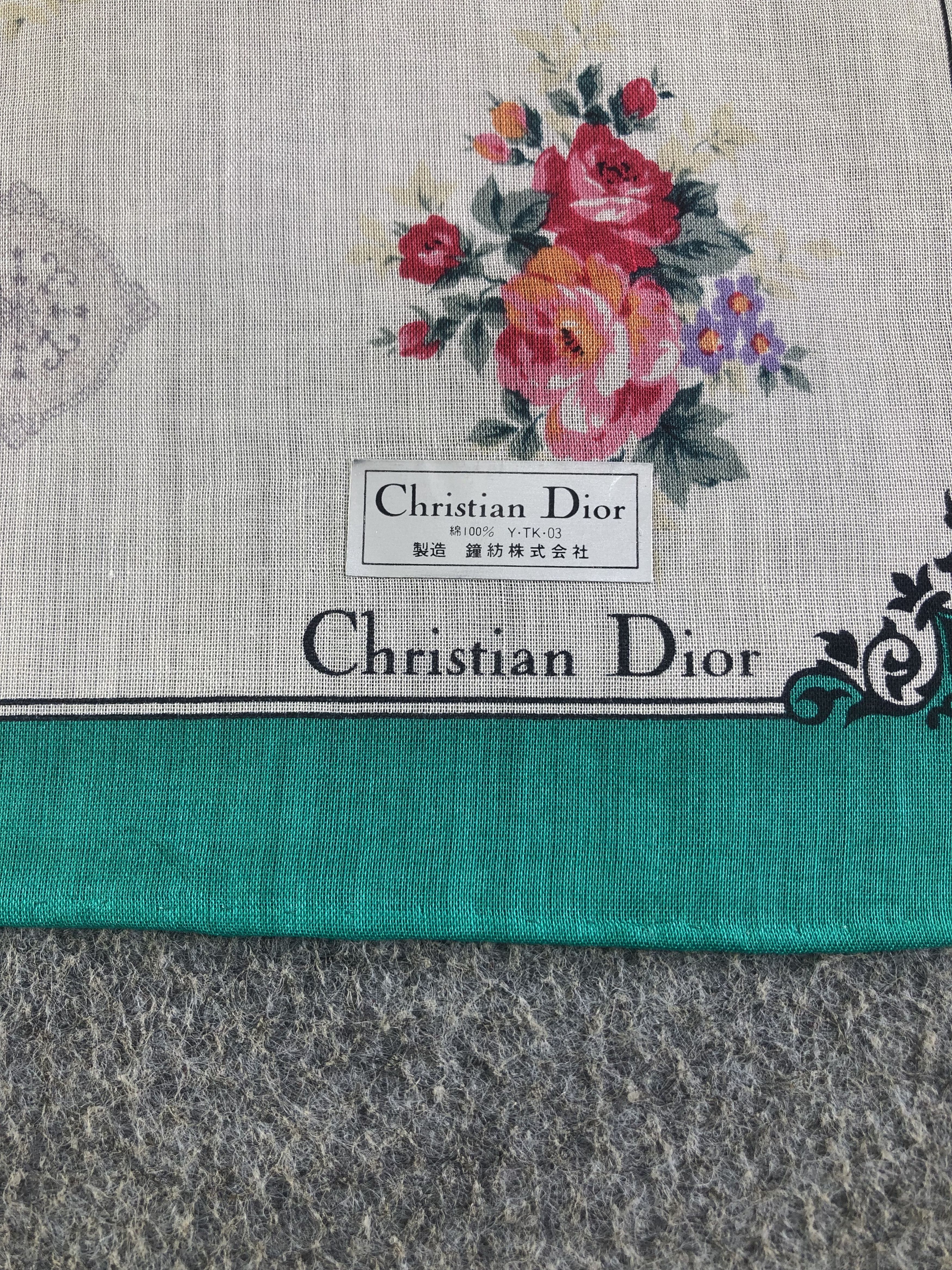 Vintage Christian DIor Handkerchief / Bandana / Neckerchief C426 Size ONE SIZE - 5 Thumbnail