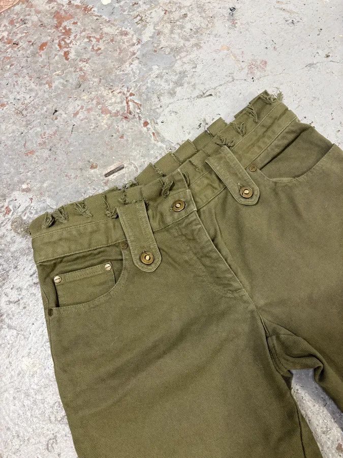 Alexander McQueen SS2002 Alexander Mcqueen Green Distressed Pants Size US 30 / EU 46 - 6 Thumbnail