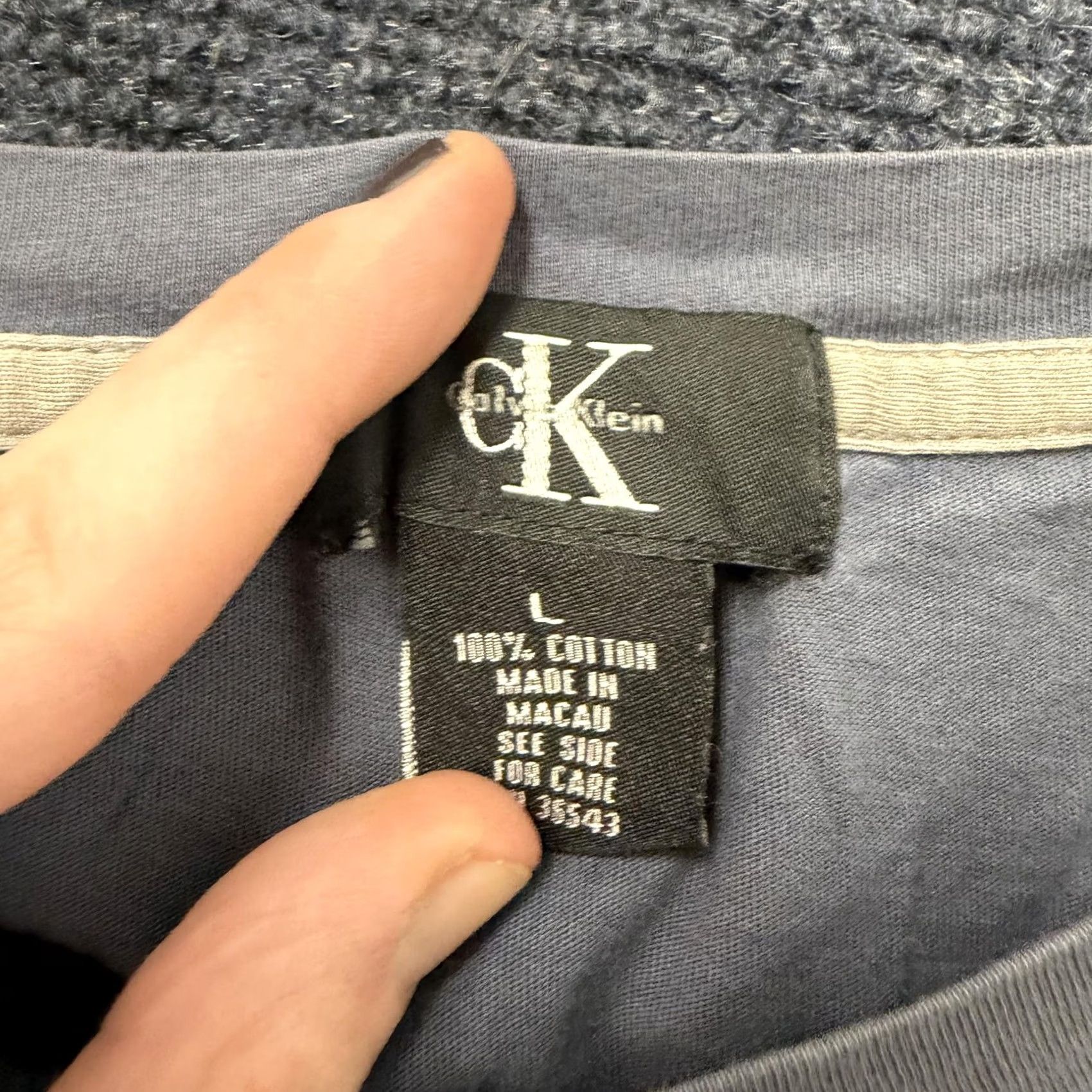 Calvin Klein Calvin Klein Shirt Mens Large Gray CK Logo Crewneck Cotton T-Shirt Tee Short Sleeve Basic Jersey Size US L / EU 52-54 / 3 - 2 Thumbnail