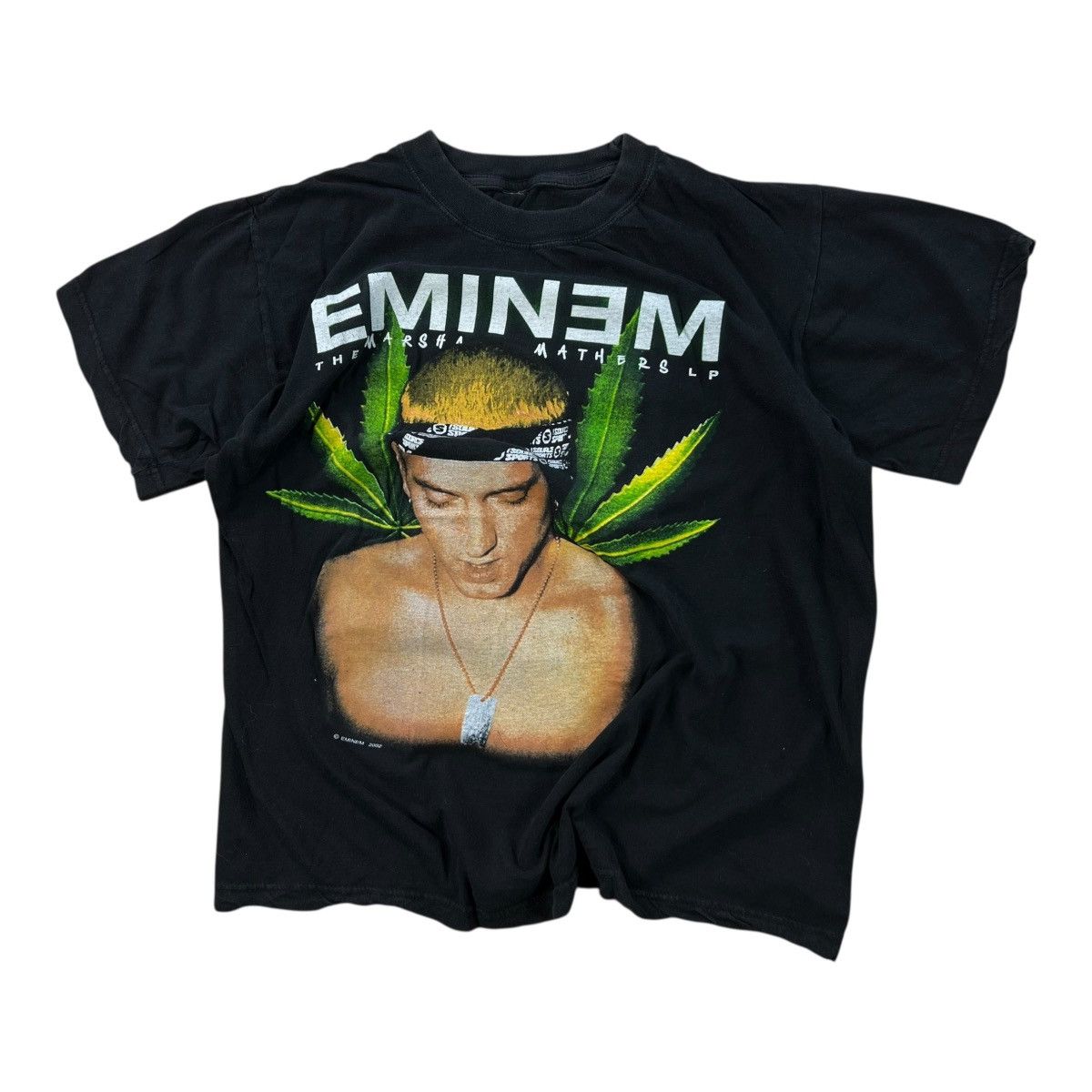 EMINEM MARSHALL MATHERS LP WEED T-SHIRT JERSEY 2002 BAND TEE