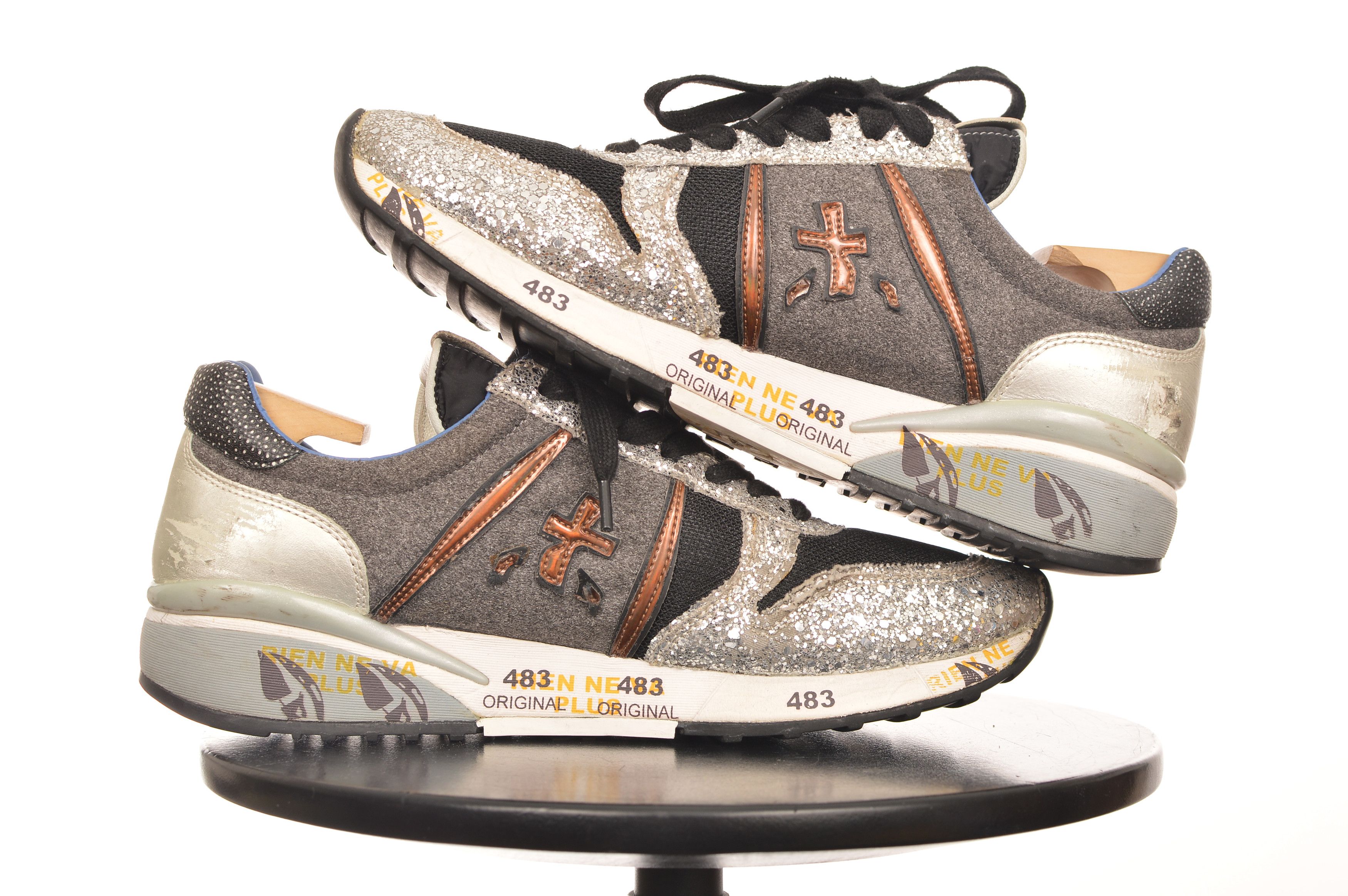 Premiata Premiata VAR 1618 Womens Glittered Sneakers Size US 9.5 / IT 39.5 - 6 Thumbnail