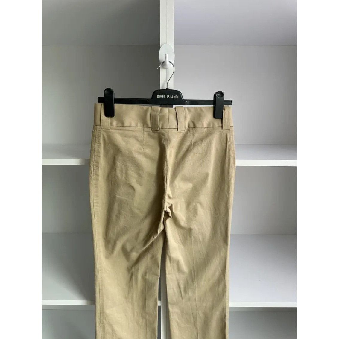 Dolce & Gabbana VTG Dolce&Gabbana Women's Beige Flared Straight Pants Size 28" / US 6 / IT 42 - 8 Thumbnail