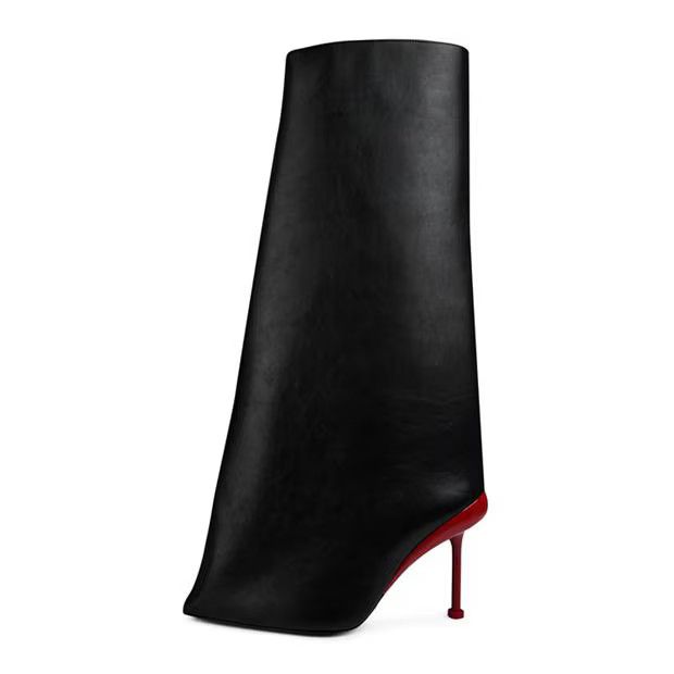 Alexander McQueen o1g2r1mq0824 Slash Flare Boots in Black & Red Size US 9 / IT 39 - 2 Thumbnail