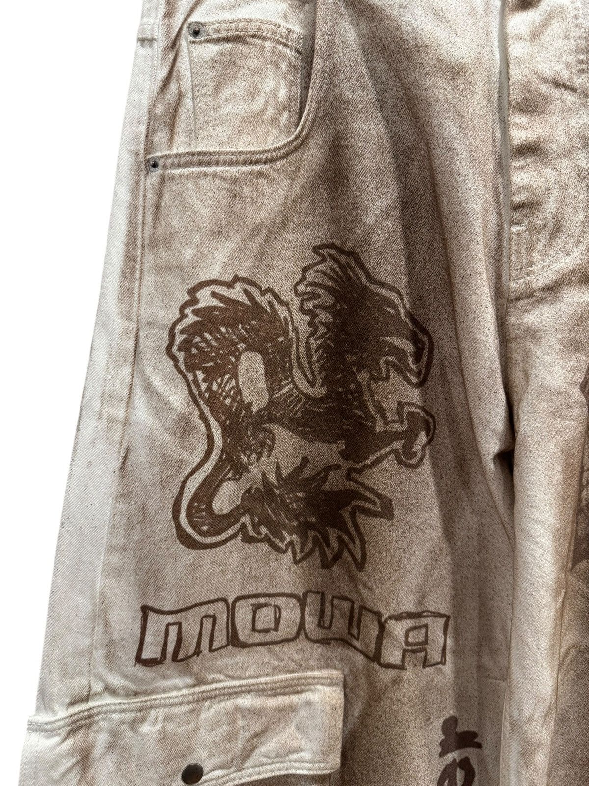 Mowalola Mowalola x Travis Scott Cactus Jack Logo Cargo Pants Ash Size US 32 / EU 48 - 3 Thumbnail
