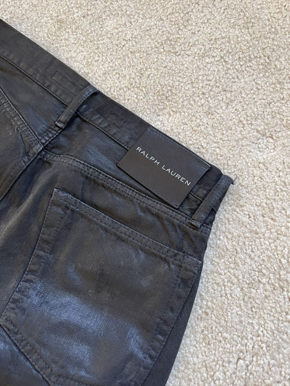 Ralph Lauren Ralph Lauren Black Waxed Cargo Pants Size 31 Size US 31 - 7 Thumbnail