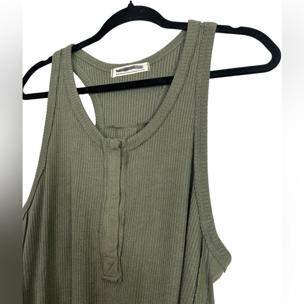 Free People Free People l Army Green Ribbed Tank Medium Size M / US 6-8 / IT 42-44 - 2 Thumbnail