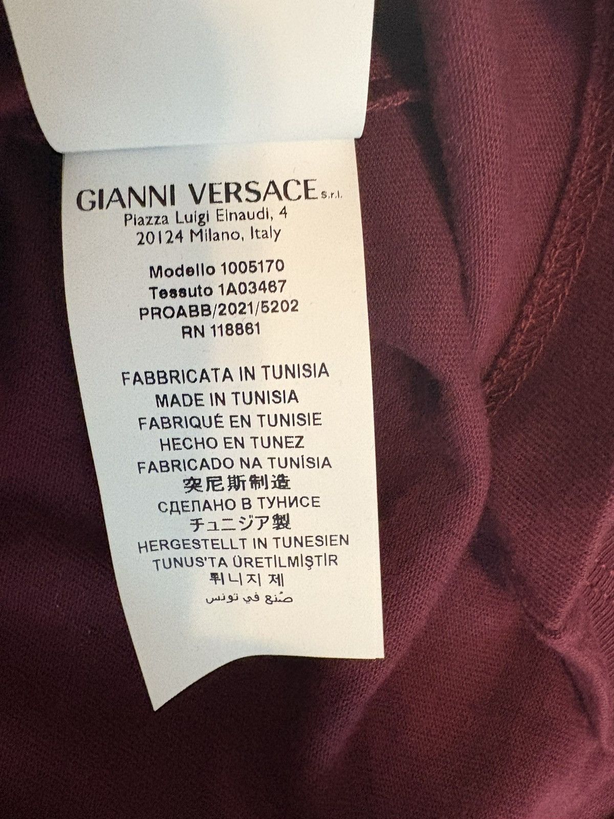 Versace Versace Milano University T Shirt Tee Sz Size US L / EU 52-54 / 3 - 8 Thumbnail
