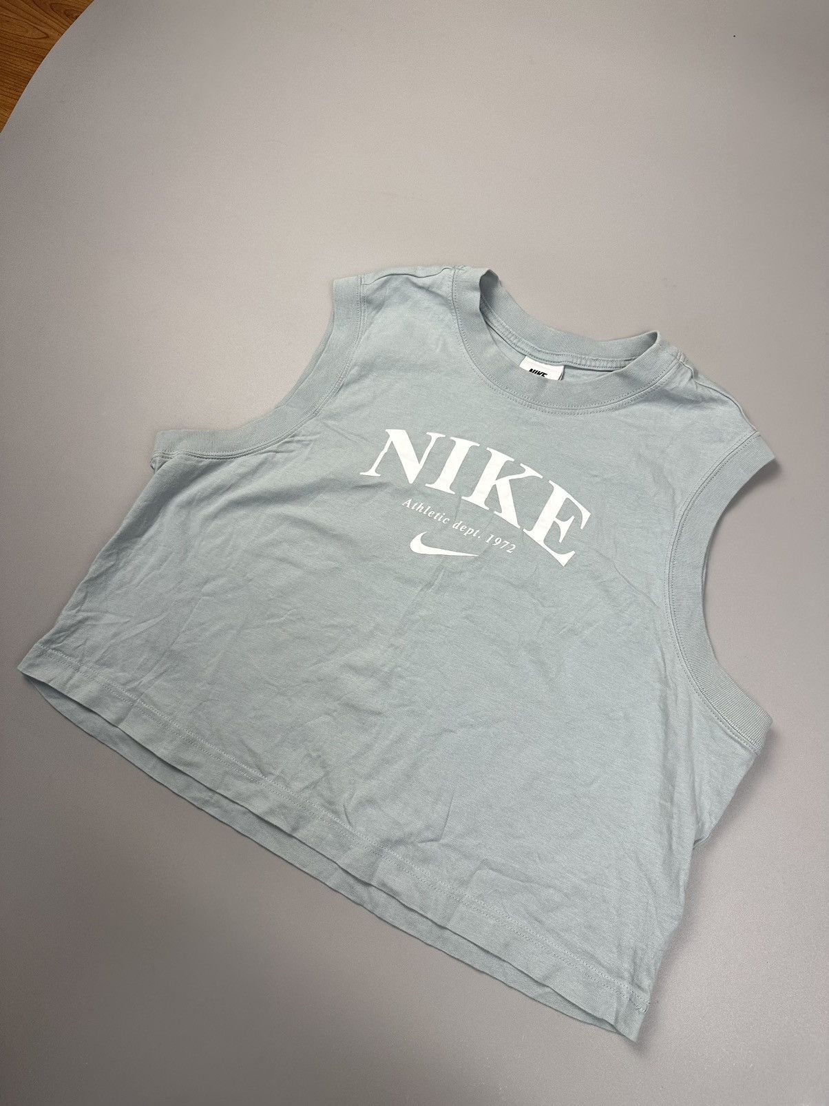 Nike Nike Athletic Mint Crop Top Tee Big Logo Size L / US 10 / IT 46 - 2 Thumbnail
