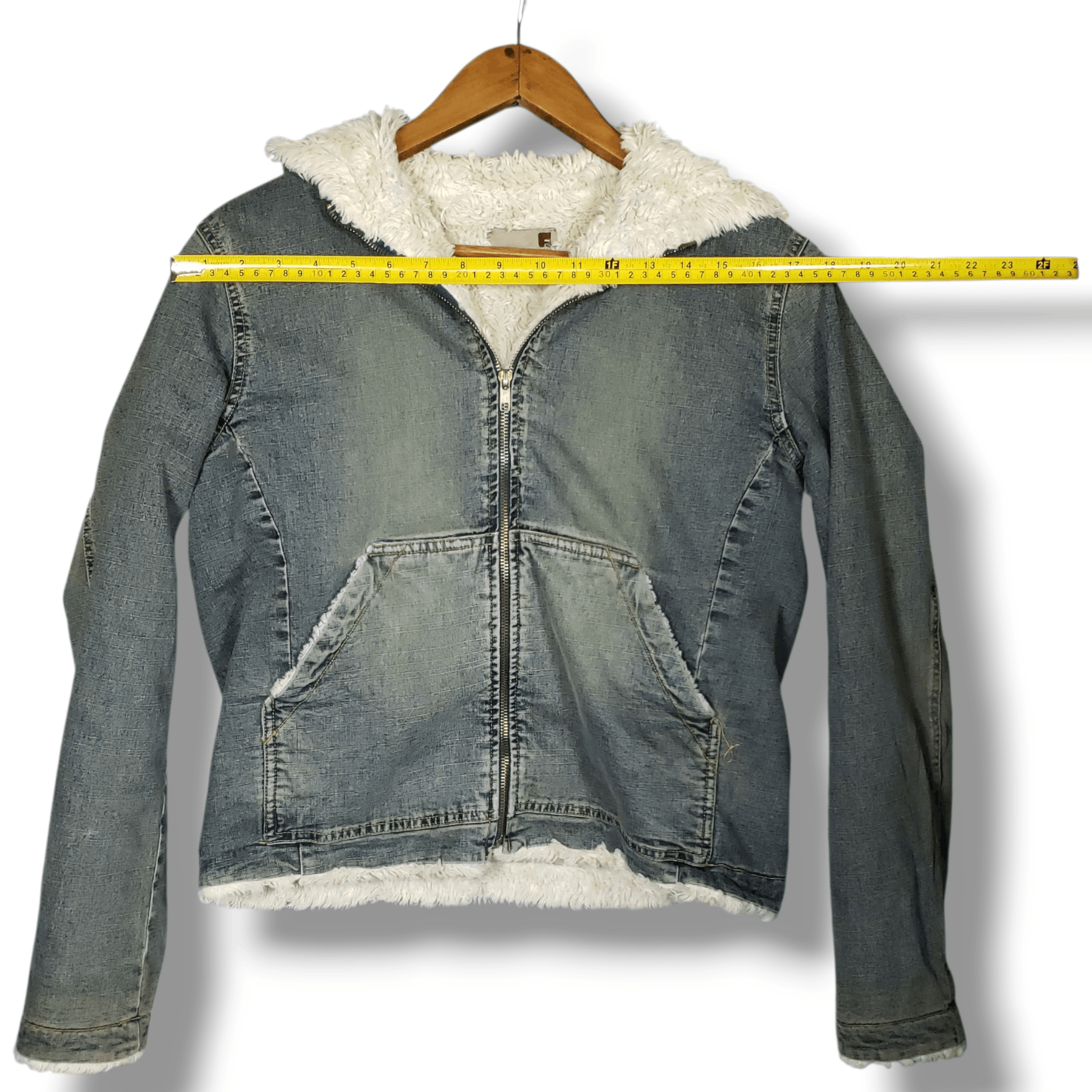 Other Women's M Vintage Sherpa Trucker Jacket Retro Y2K Size M / US 6-8 / IT 42-44 - 9 Thumbnail