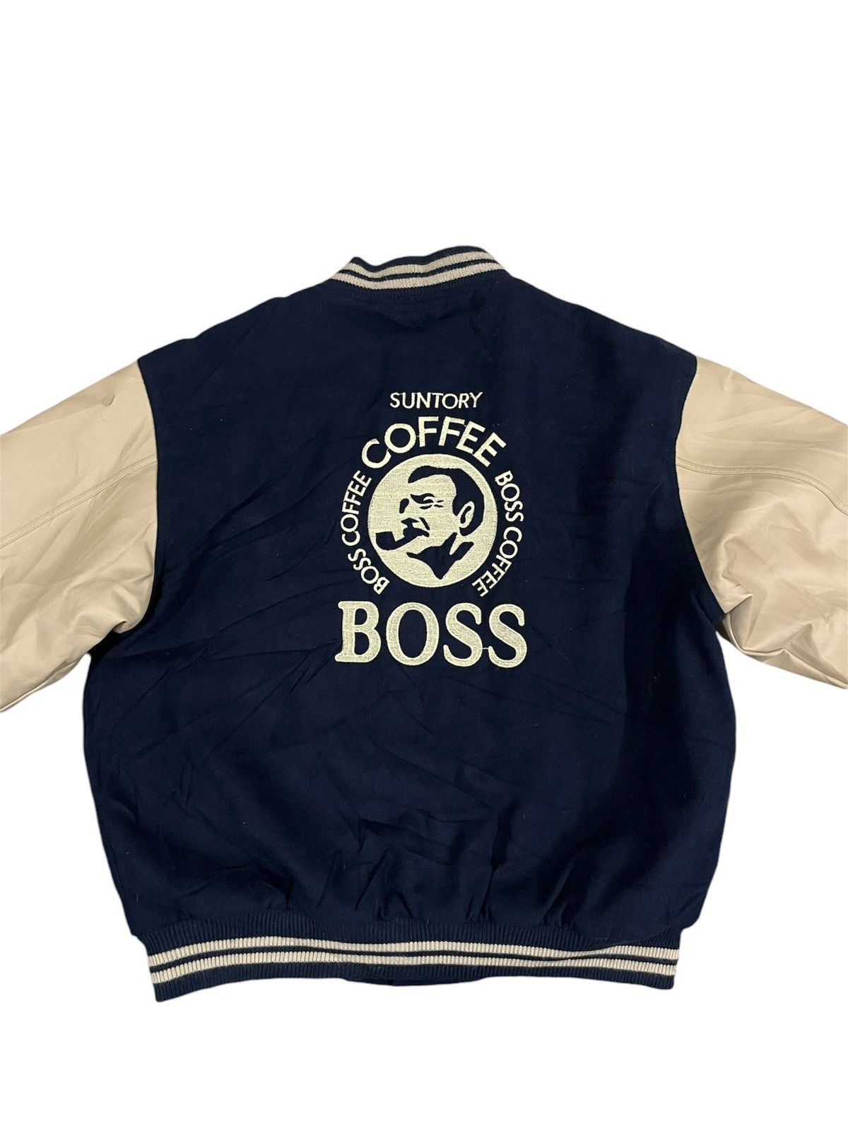 Japanese Brand Suntory Coffee Boss Embroidered Big Logo Varsity Jacket Size US L / EU 52-54 / 3 - 2 Thumbnail