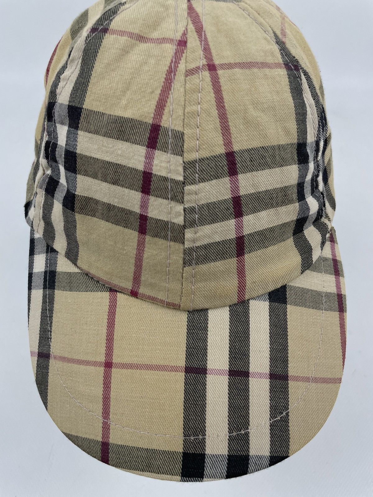 Burberry RARE Nova Check Beige LONDON Bassebal Cap Adjustable Hat M Size ONE SIZE - 8 Thumbnail