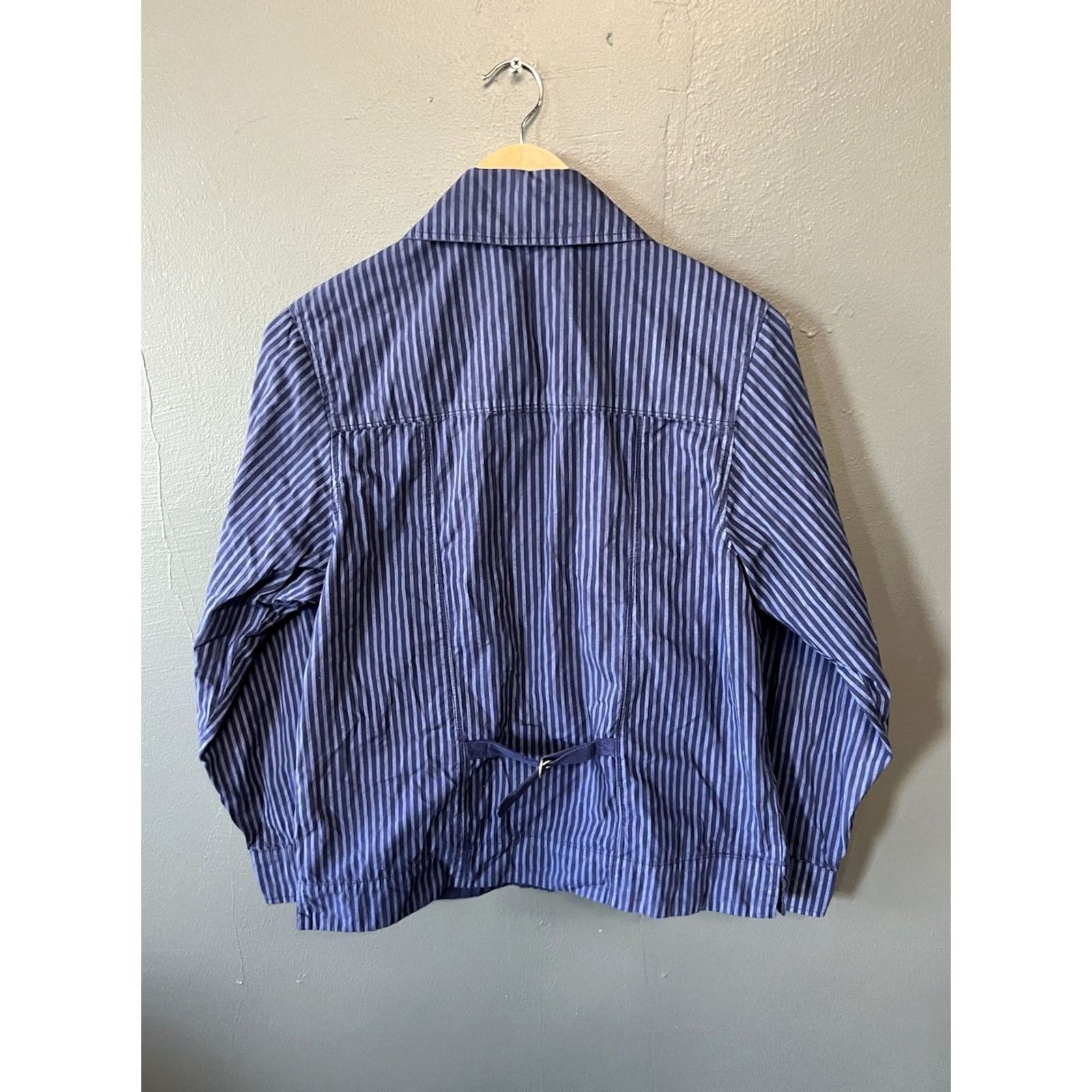 Vintage Fresh Produce Womens Blue Striped Long Sleeve Button-Up Shirt Size S Size S / US 4 / IT 40 - 2 Thumbnail