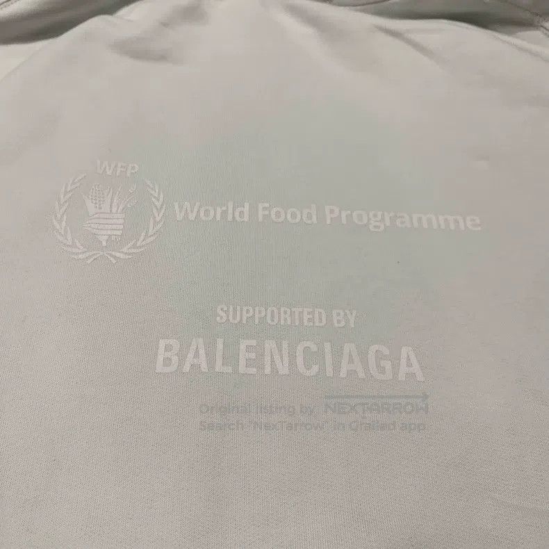 Balenciaga Balenciaga White Grain Hooded Sweatshirt/M Size Size US M / EU 48-50 / 2 - 8 Thumbnail