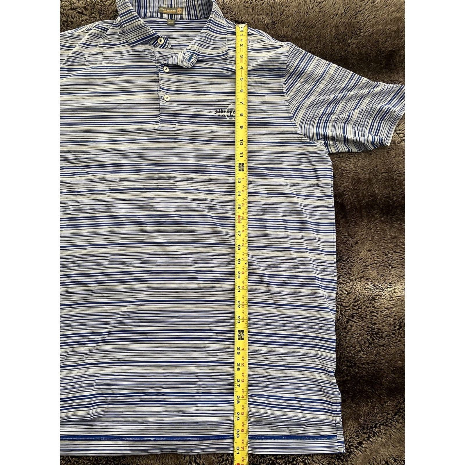 Peter Millar Peter Millar Summer Comfort Polo Mens Large Striped Golf Performance Whisper Rock Size US L / EU 52-54 / 3 - 5 Thumbnail