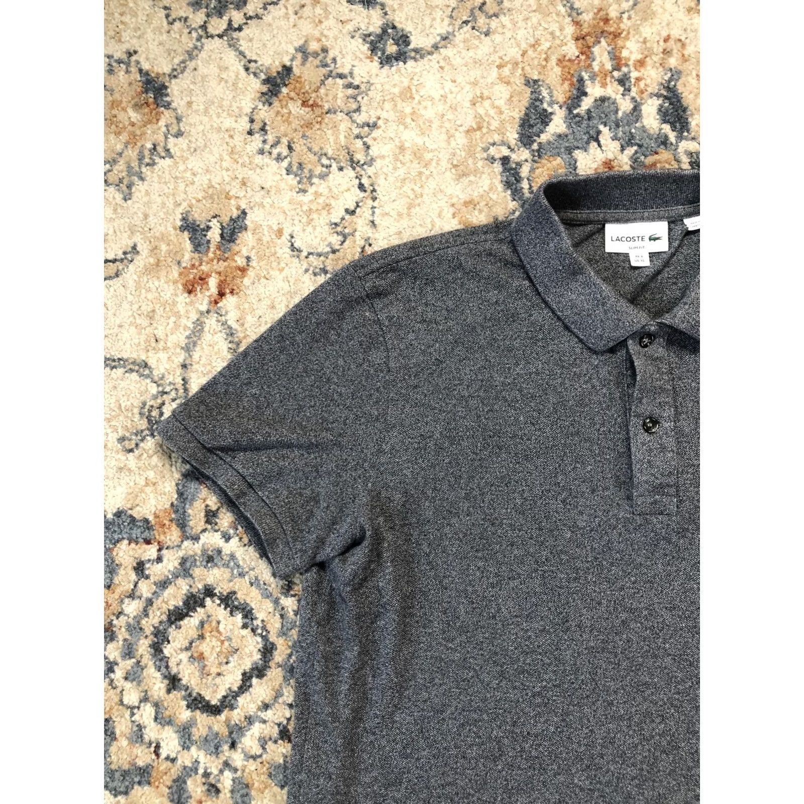Lacoste Lacoste Polo Shirt Mens XL Gray Solid Slim Fit Short Sleeve Casual Polo Shirt Mens XL Gray Solid Slim Fit Short Sleeve Casual Size US XL / EU 56 / 4 - 3 Thumbnail