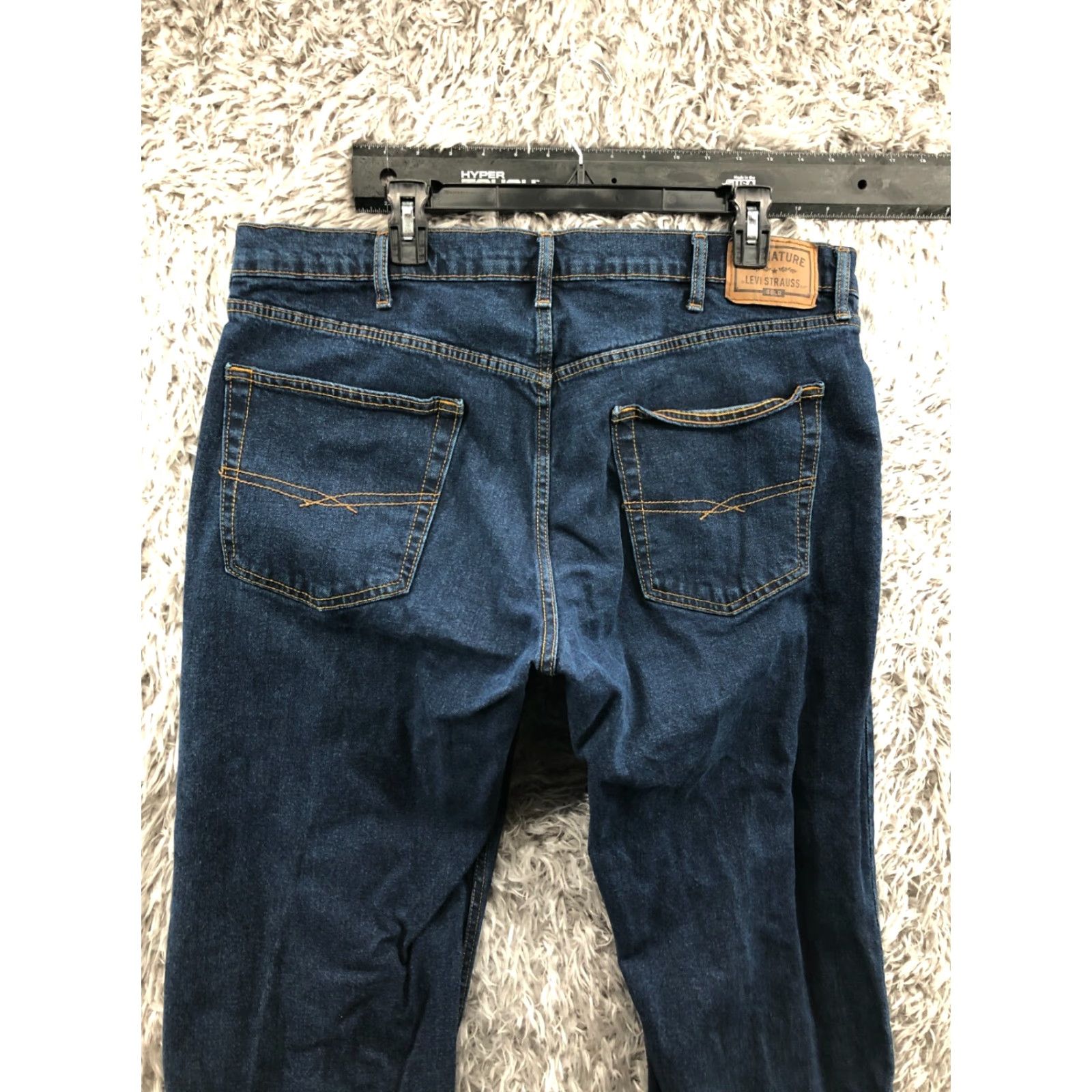 Levi's Levi's Jeans Relaxed Straight 38x30 Mens Dark Blue Wash Str Size US 38 / EU 54 - 7 Thumbnail