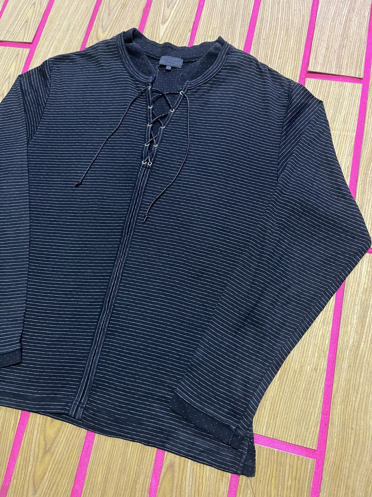 If Six Was Nine TAKAIQ Y2K long sleeve t-shirt with rope neck motif Size US L / EU 52-54 / 3 - 2 Thumbnail