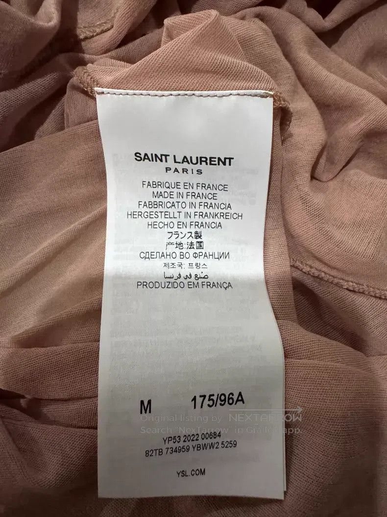 Saint Laurent Paris Saint Laurent Paris Crinkled Deep V Chiffon Underlayer Shi Size US M / EU 48-50 / 2 - 6 Thumbnail