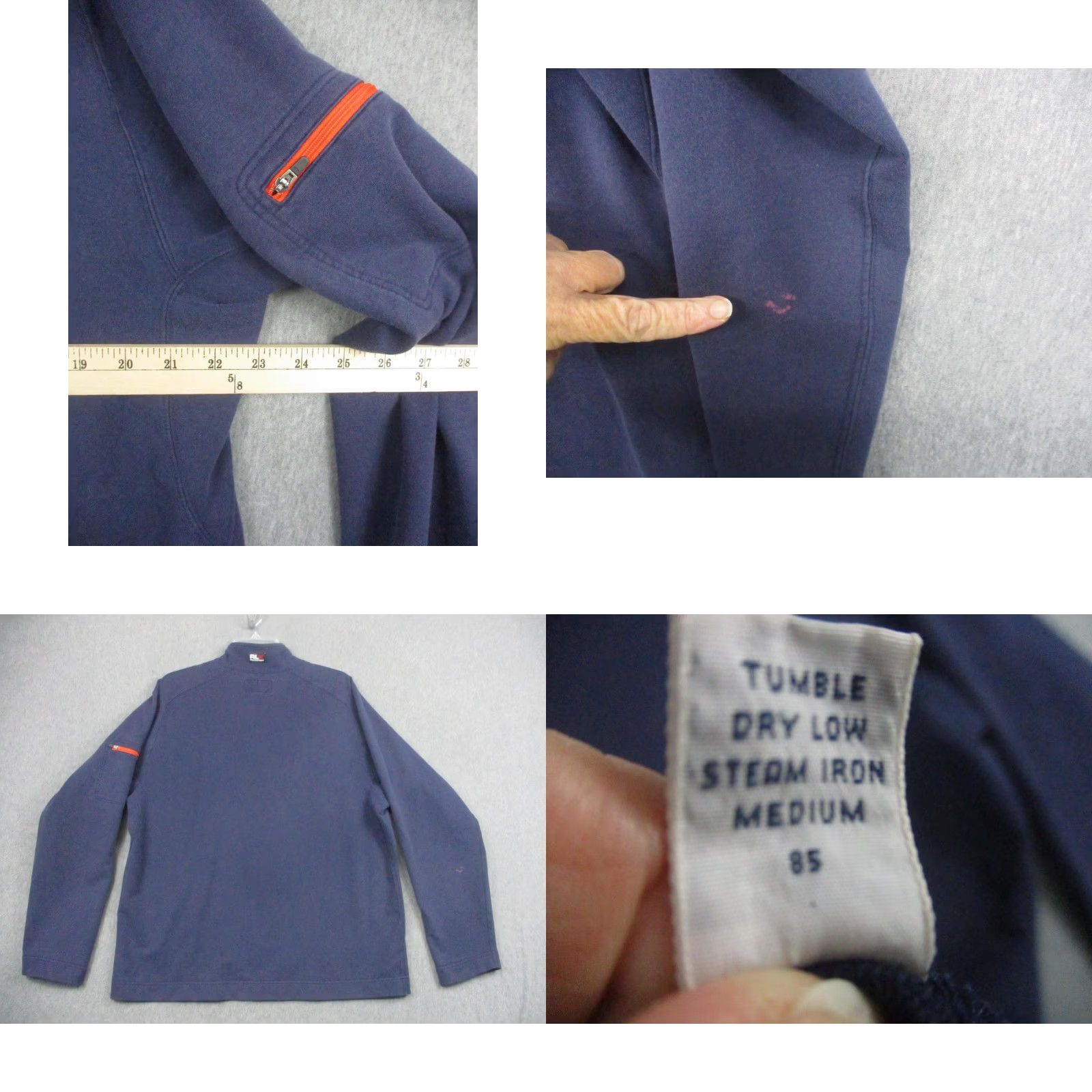 Polo Ralph Lauren Vintage RLX Polo Sport Sweater Mens XL Blue Fleece Quarter Zip Pullover 90s Size US XL / EU 56 / 4 - 8 Thumbnail