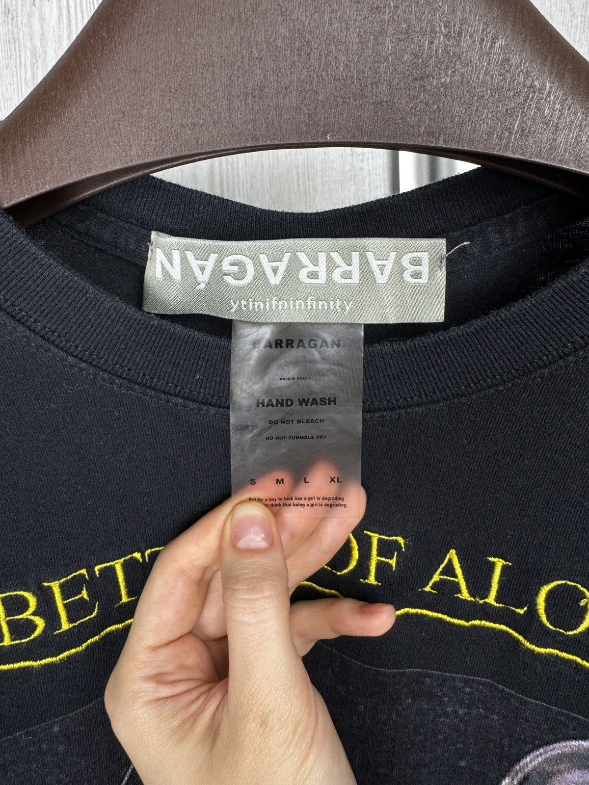 Barragan Barragan ytinifninfinity “Better of alone” 2014 Archival tee Size US M / EU 48-50 / 2 - 8 Thumbnail