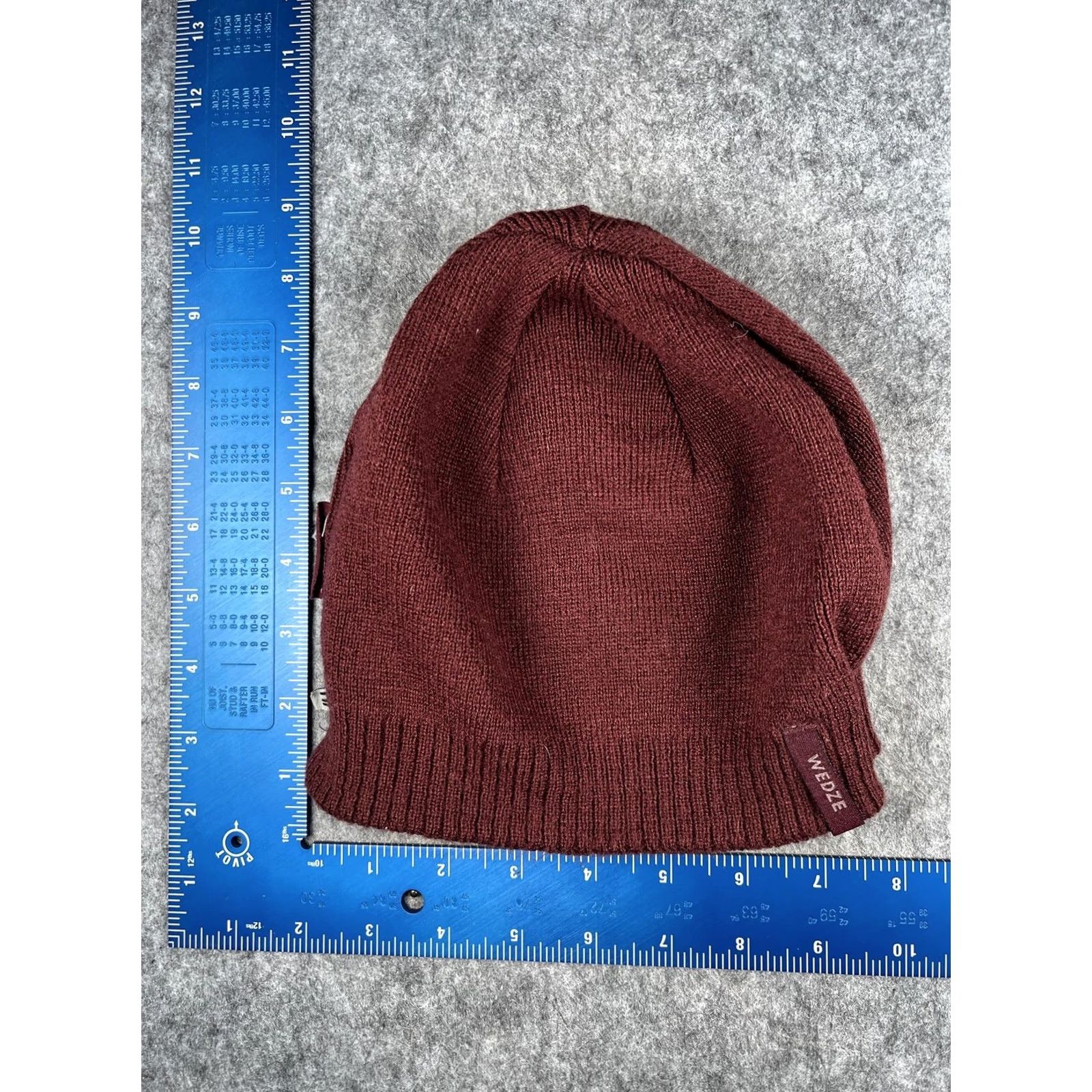 Vintage Wedze Beanie Mens One Size Red Knit Stretch Winter Casual Ski Hat Size ONE SIZE - 5 Thumbnail