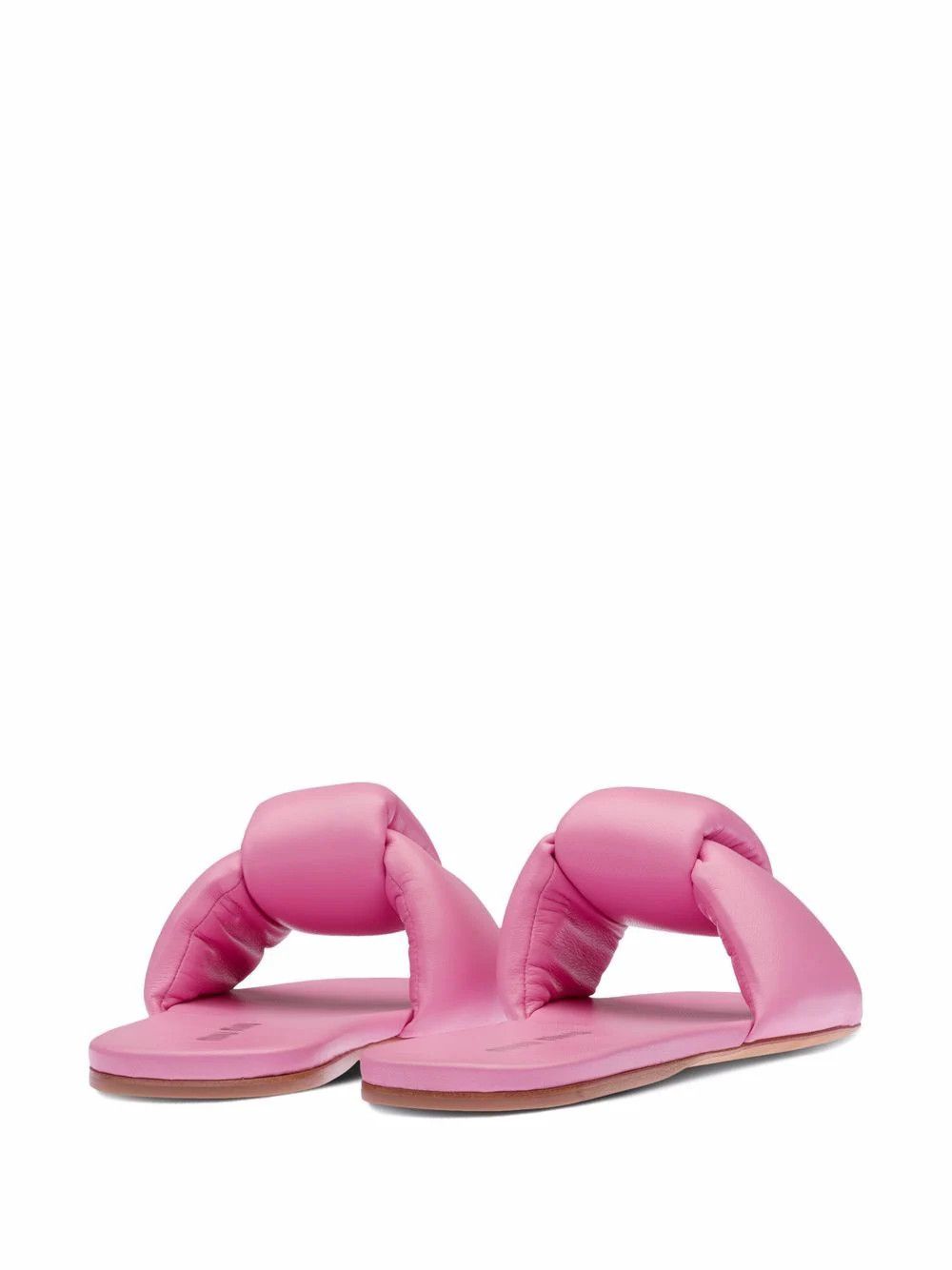 Miu Miu o1la1rc1a0724 Leather Slide in Pink Size US 10 / IT 40 - 3 Thumbnail