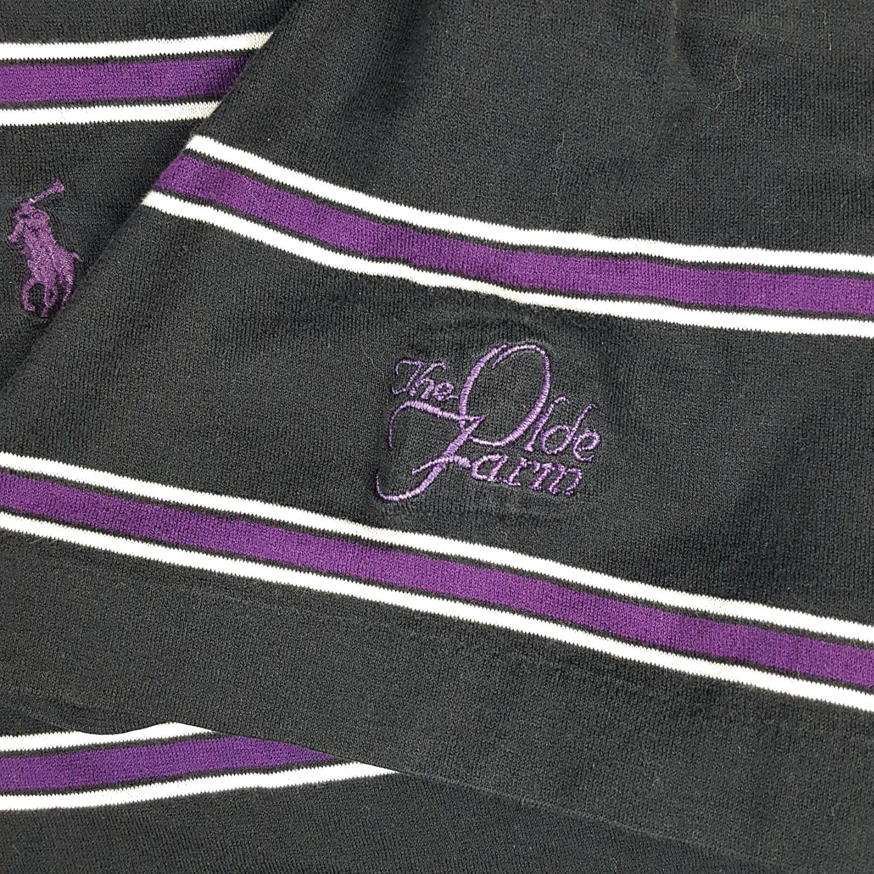 Vintage VINTAGE Polo Golf Ralph Lauren Purple Pony Mens Size M Striped Preppy Polo Shirt Size US M / EU 48-50 / 2 - 4 Thumbnail