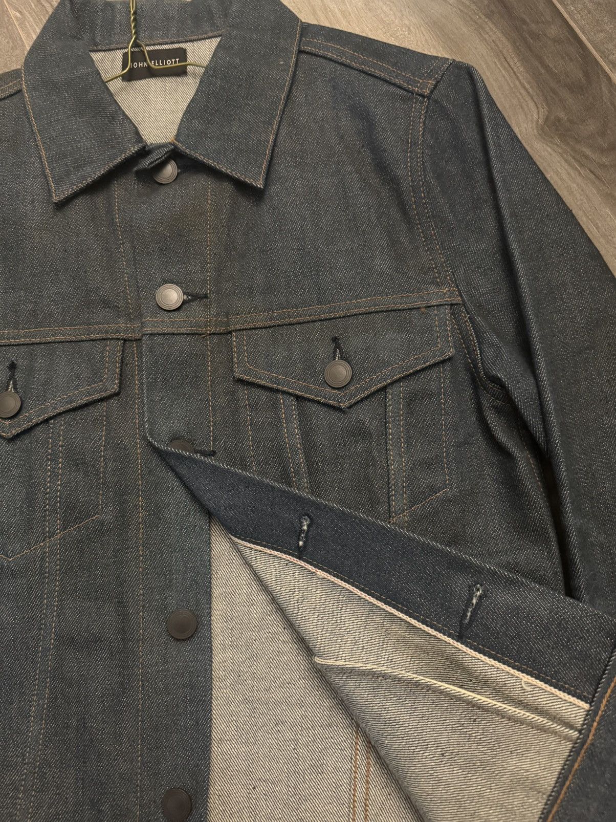 John Elliott Thumper Type III Selvedge Charcoal & Indigo Dry Process Size US XS / EU 42 / 0 - 9 Thumbnail