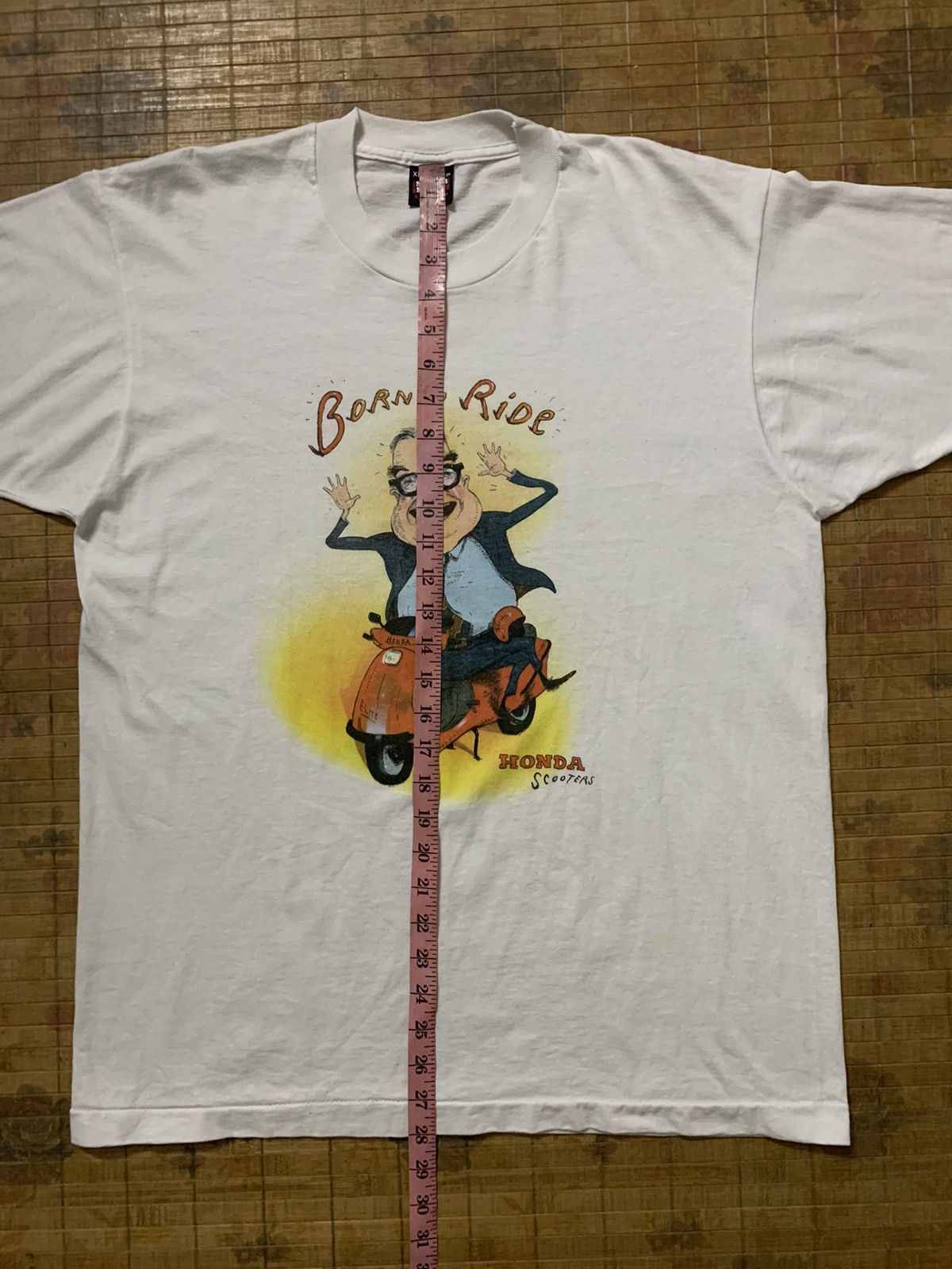 Honda × Vintage Vintage 90’s.. Born To Ride Honda Scooters T Shirts Size US XL / EU 56 / 4 - 18 Thumbnail