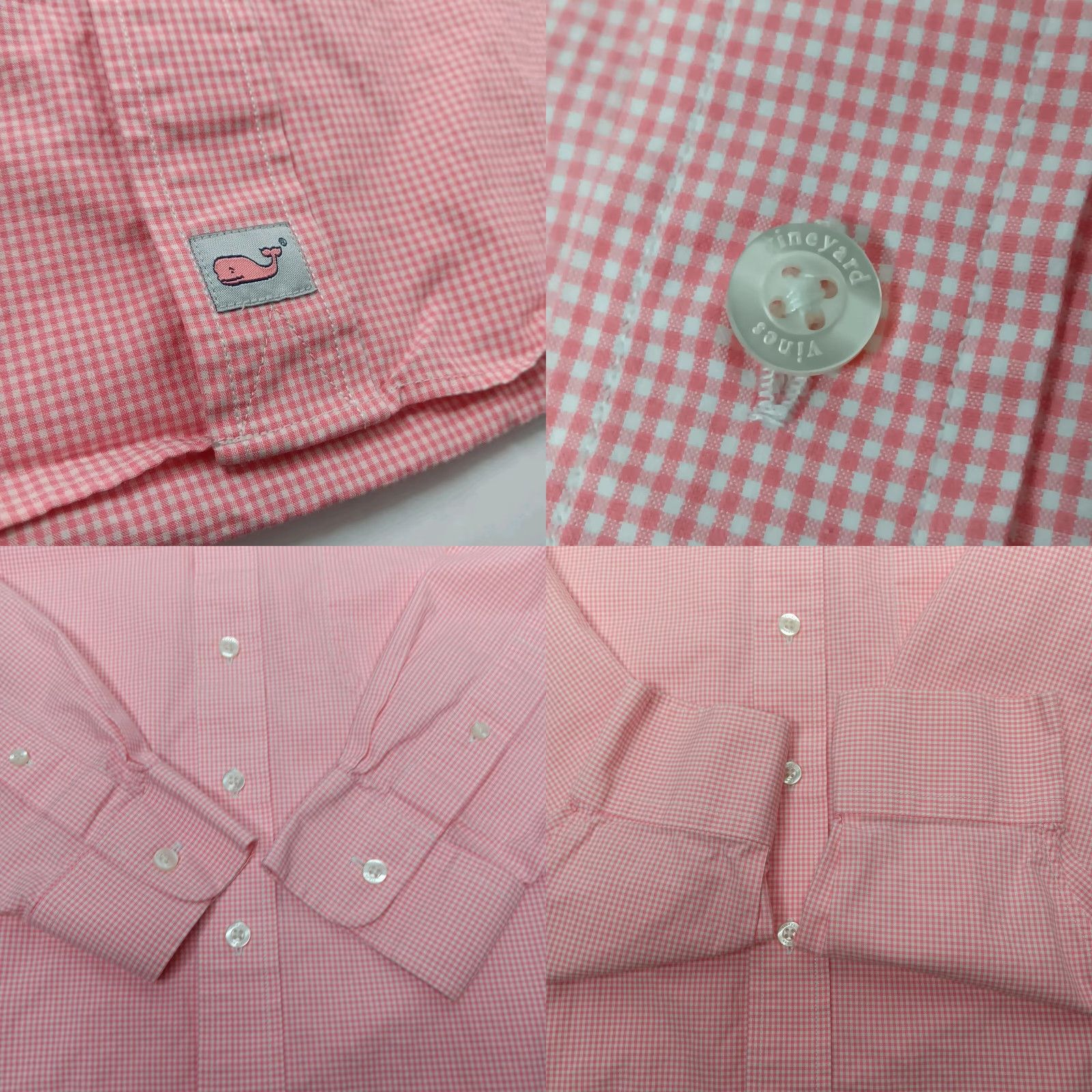 Vineyard Vines VINTAGE? Wait, this is Vineyard Vines Murray Shirt Men Medium Pink Gingham Check Button-Down Long Sleeve Size US M / EU 48-50 / 2 - 8 Thumbnail