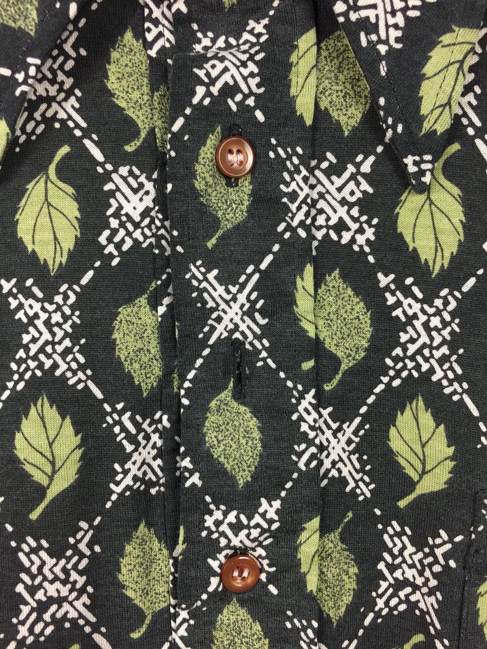 Vintage Vtg 70s 80s Slazenger Geometric Leaf Patterned Polo Shirt Size US M / EU 48-50 / 2 - 4 Thumbnail