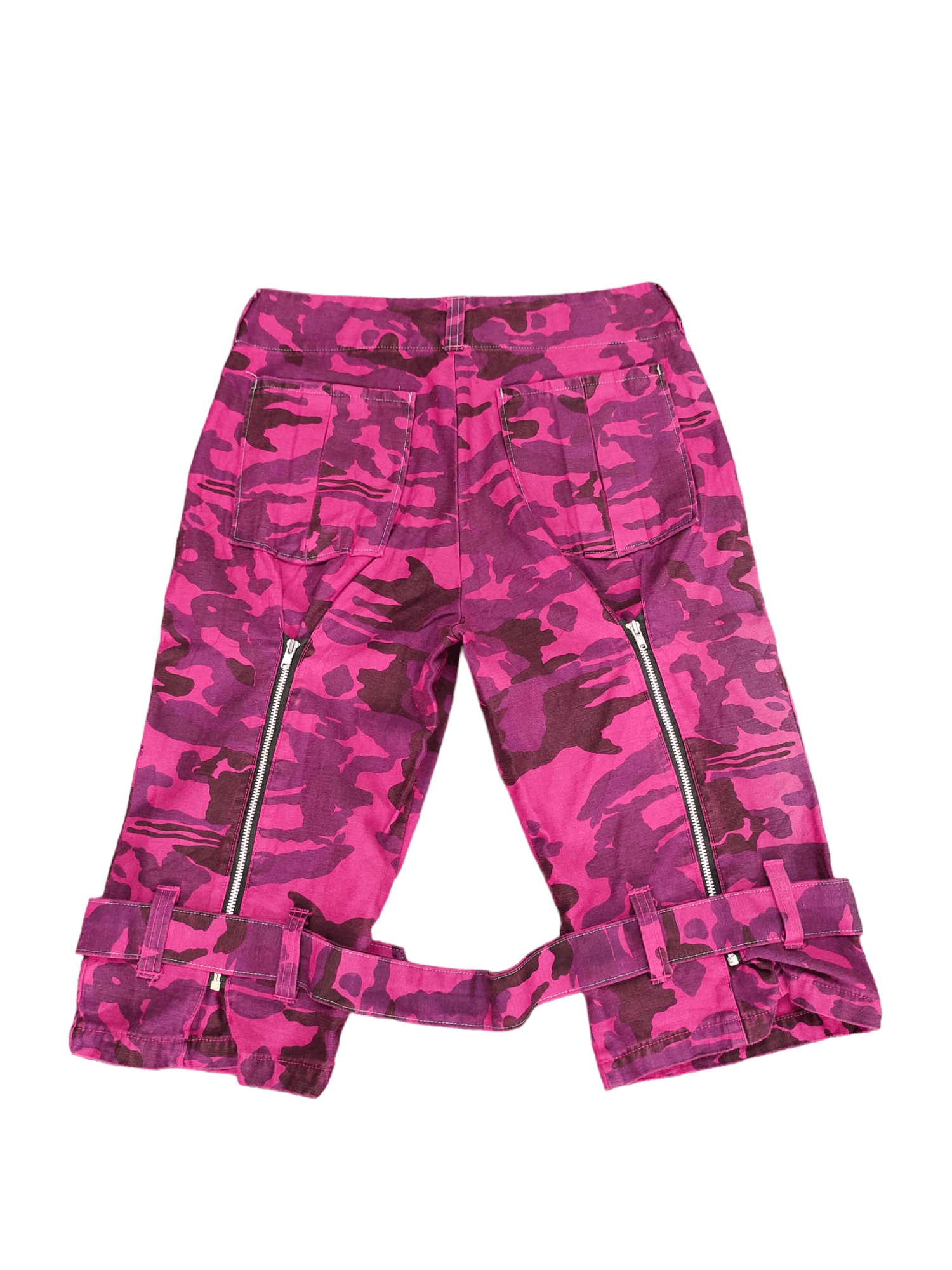 If Six Was Nine Japanese Brand 1409 Bondage Zipper Camo Fatigue Cropped Size US 29 - 11 Thumbnail